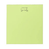 Modernes Minimalistisches, stilvolles Monogramm Notizblock (Vorderseite)