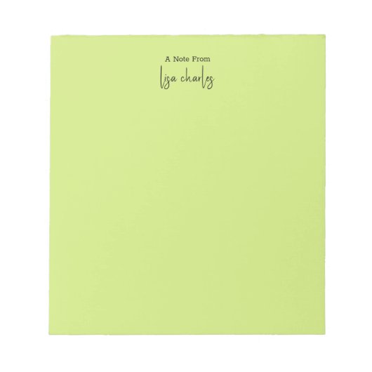 Modernes Minimalistisches, stilvolles Monogramm Notizblock (Vorderseite)