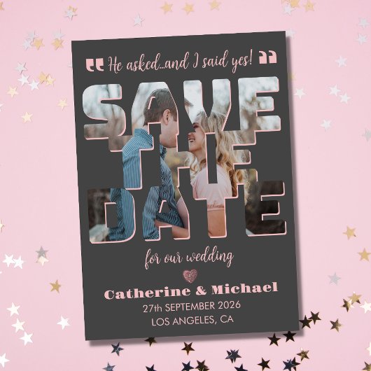 Modernes Minimalistisches, stilvolles Typografie-F Save The Date