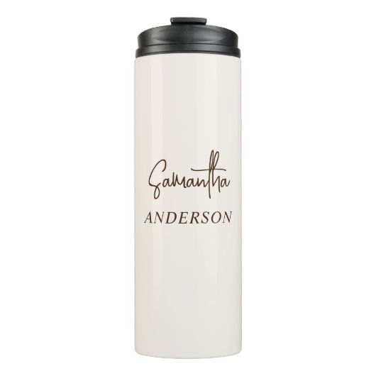 Modernes, Minimalistisches, stylisches Thermal Tum Thermosbecher (Vorderseite)