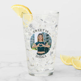 Modernes Minimalistisches Sweet 16 Birthday Circle Glas