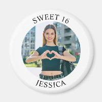 Modernes Minimalistisches Sweet 16 Birthday Circle