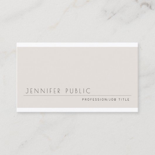 Modernes Minimalistisches Template Beruflich Visitenkarte (Vorderseite)