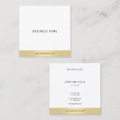 Modernes Minimalistisches Template Gold Beruflich Quadratische Visitenkarte (Vorne/Hinten)