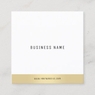 Modernes Minimalistisches Template Gold Beruflich Quadratische Visitenkarte
