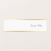 Modernes Minimalistisches Template Gold Handgeschr Visitenkarten (Außenseite Aufgefaltet)