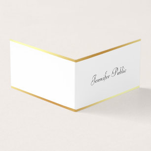 Modernes Minimalistisches Template Gold Handgeschr Visitenkarten