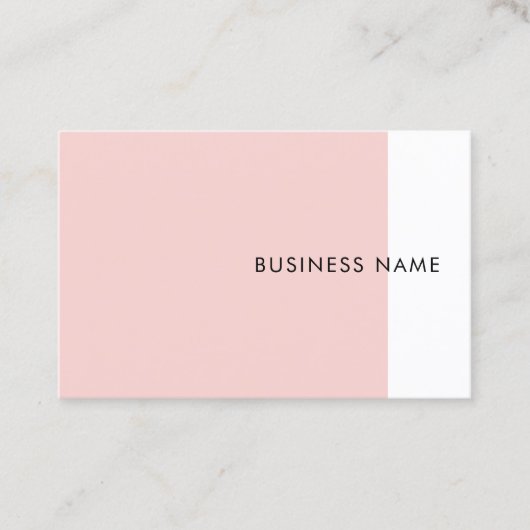 Modernes, Minimalistisches Template in rosa Farbe Visitenkarte (Vorderseite)