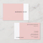Modernes, Minimalistisches Template in rosa Farbe Visitenkarte (Vorne/Hinten)