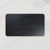 Modernes Minimalistisches Template Schwarz Monogra Visitenkarte (Rückseite)