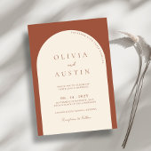 Modernes Minimalistisches Terracotta Arch Foto Hoc Einladung