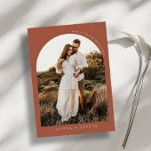 Modernes Minimalistisches Terracotta Arch Foto Hoc Einladung