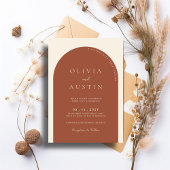 Modernes Minimalistisches Terracotta Arch Foto Hoc Einladung