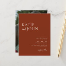 Modernes Minimalistisches Terracotta Boho Wedding