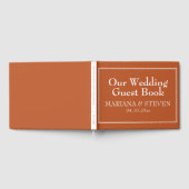 Modernes Minimalistisches Terracotta Gästebuch (Voll)