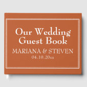 Modernes Minimalistisches Terracotta Gästebuch (Vorderseite)