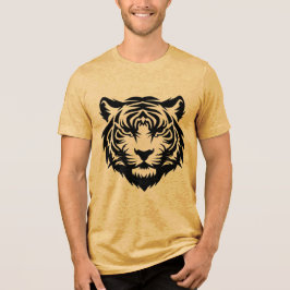 Modernes Minimalistisches Tiger Head T-Shirt Tri-Blend Shirt