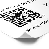 Modernes Minimalistisches Tipp für Ihren Barkeeper Poster (Ecke)