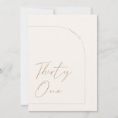 Modernes Minimalistisches Tischangebot 31 Tischnum Einladung (Vorderseite)