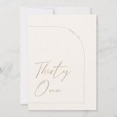 Modernes Minimalistisches Tischangebot 31 Tischnum Einladung (Rückseite)