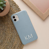 Modernes, Minimalistisches Tonal Monogram Case Mat iPhone Hülle