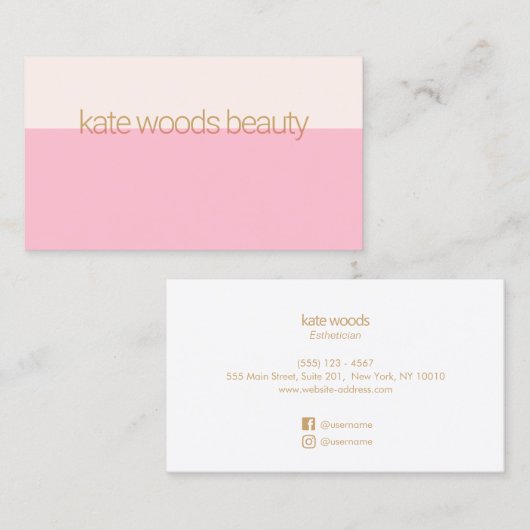 Modernes, minimalistisches, transparentes, helles visitenkarte (Vorne/Hinten)