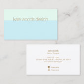 Modernes, minimalistisches, transparentes Licht in Visitenkarte (Vorne/Hinten)