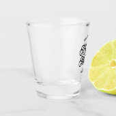 Modernes Minimalistisches Trauzeuge-Schiebeglas Schnapsglas (Links)