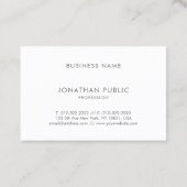 Modernes Minimalistisches Trendy Einfach Schlicht Visitenkarte (Rückseite)