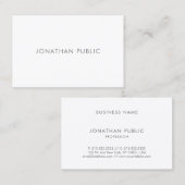 Modernes Minimalistisches Trendy Einfach Schlicht Visitenkarte (Vorne/Hinten)