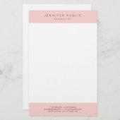 Modernes Minimalistisches Trendy Elegantes Rosa We Briefpapier (Vorne/Hinten)