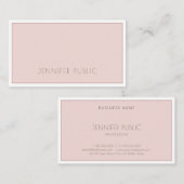 Modernes Minimalistisches trendy Simple Top Schlic Visitenkarte (Vorne/Hinten)