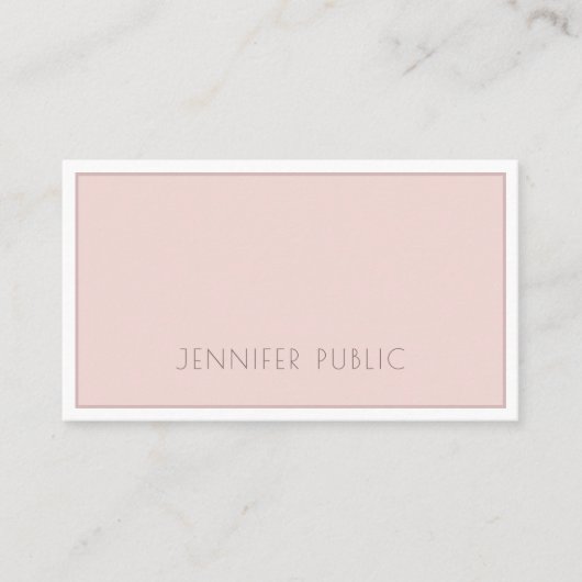 Modernes Minimalistisches trendy Simple Top Schlic Visitenkarte (Vorderseite)