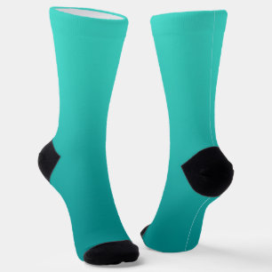 Modernes Minimalistisches Türkis Aquamarin Ombre Socken