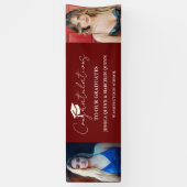 Modernes Minimalistisches Twins Abschluss Foto Par Banner (Vertikal)