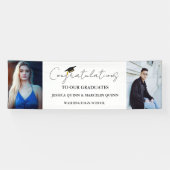 Modernes Minimalistisches Twins Abschluss Foto Par Banner (Horizontal)