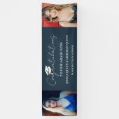 Modernes Minimalistisches Twins Abschluss Foto Par Banner (Vertikal)