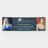 Modernes Minimalistisches Twins Abschluss Foto Par Banner (Horizontal)