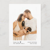 Modernes Minimalistisches Typografie-Baby-Duschbad Postkarte (Vorderseite)