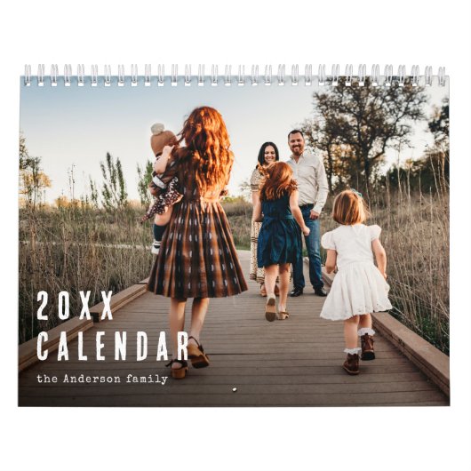 Modernes Minimalistisches Typografie-Foto Kalender (Titelbild)