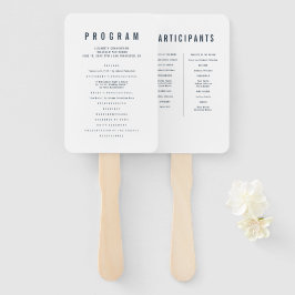 Modernes + Minimalistisches Typografie-Hochzeitspr Fächer