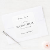 Modernes Minimalistisches Typografie-Kronensiegel Quadratischer Aufkleber (Umschlag)