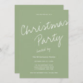 Modernes Minimalistisches Typografie-Party Einladung (Vorne/Hinten)