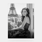 Modernes minimalistisches typografisches Foto Brid Acrylschild (Vorderseite)