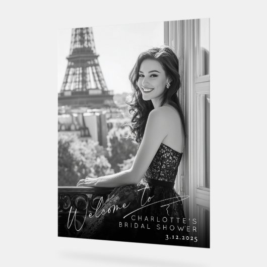 Modernes minimalistisches typografisches Foto Brid Acrylschild (Winkel)