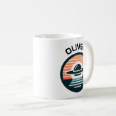 Modernes Minimalistisches UFO bei Sunset Kaffeetasse (VorderseiteRechts)
