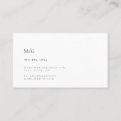 Modernes, Minimalistisches und Berufliches Design Visitenkarte (Rückseite)
