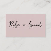 Modernes, Minimalistisches und einfaches Elegant Empfehlungskarte (Vorderseite)