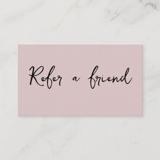 Modernes, Minimalistisches und einfaches Elegant Empfehlungskarte (Vorderseite)