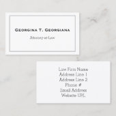 Modernes, minimalistisches und elegantes Design mi Visitenkarte (Vorne/Hinten)